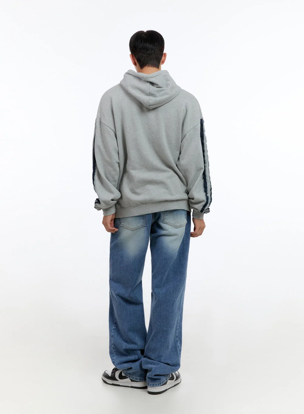 Men's Cotton Patchwork Hoodie IS412 - Image 9