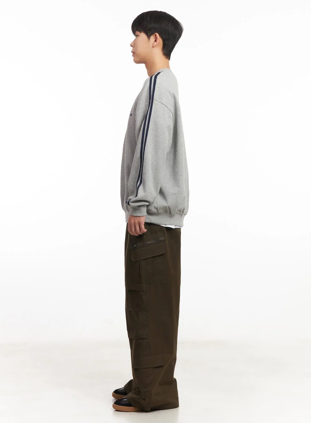 Men's Cotton Pocket Wide-Leg Pants IM528 - Image 11