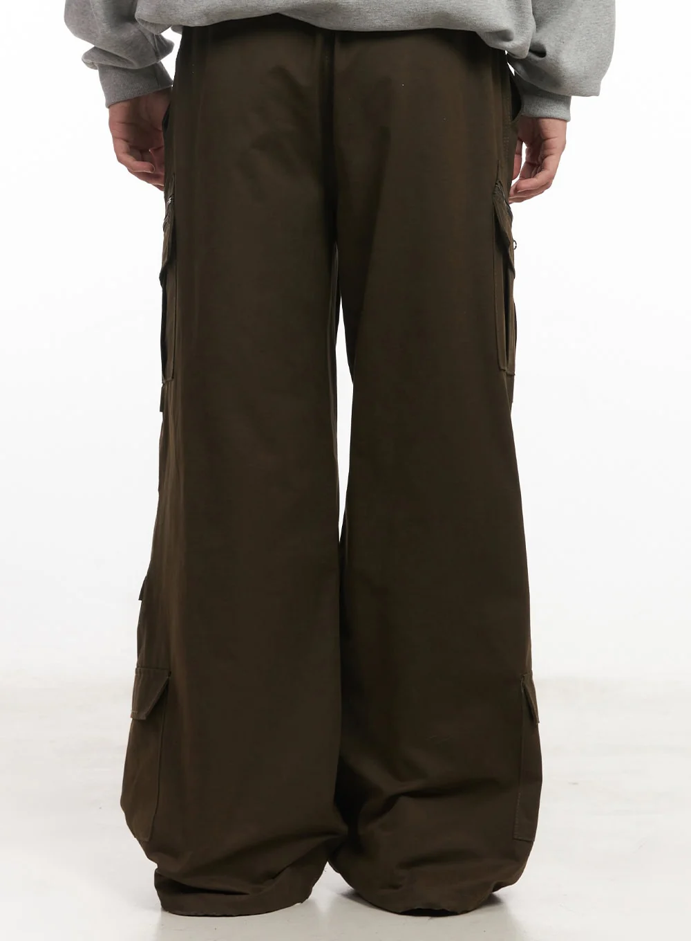 Men's Cotton Pocket Wide-Leg Pants IM528 - Image 8
