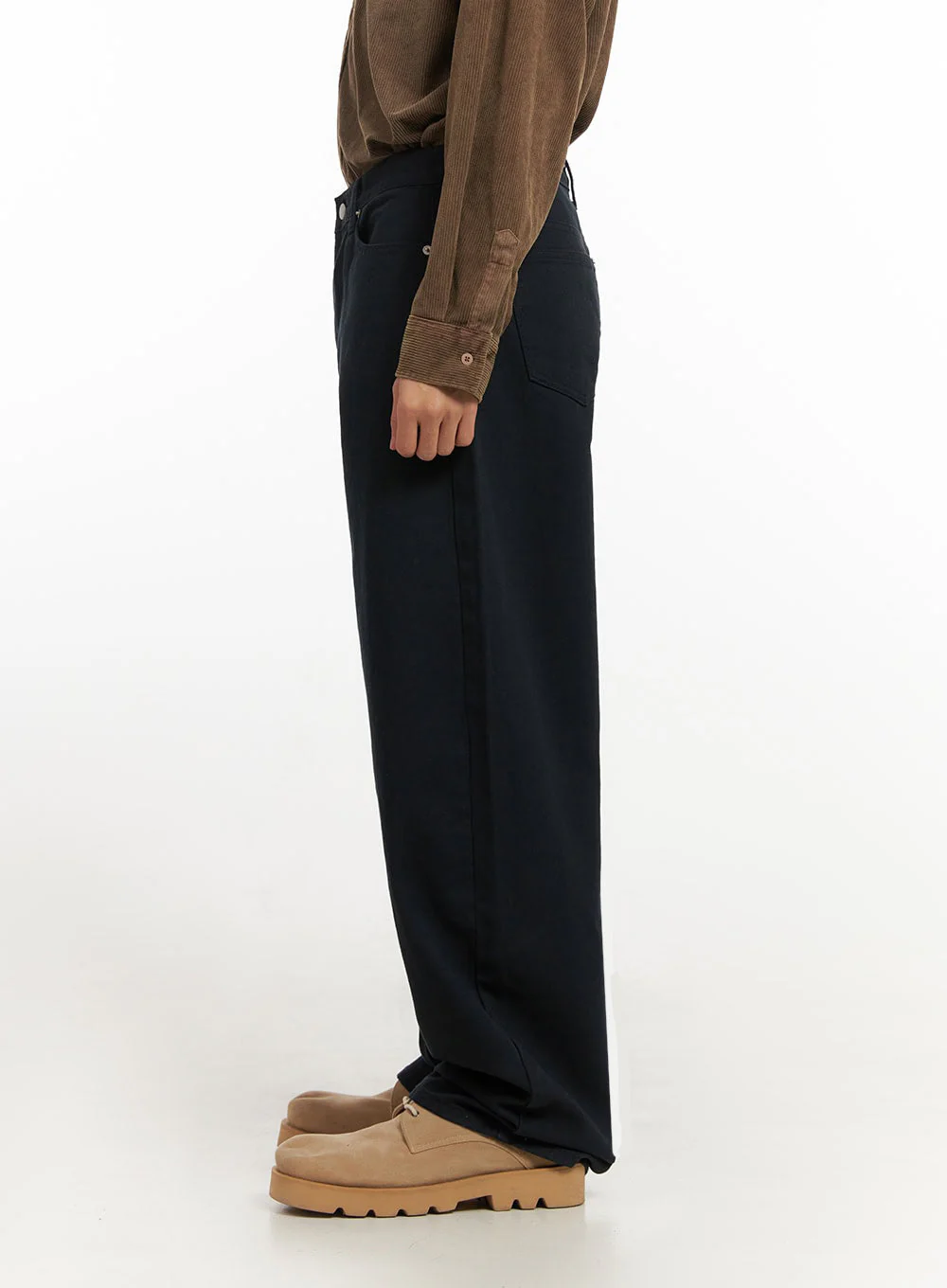 Men's Cotton Solid Wide Fit Pants ID413 - Image 4