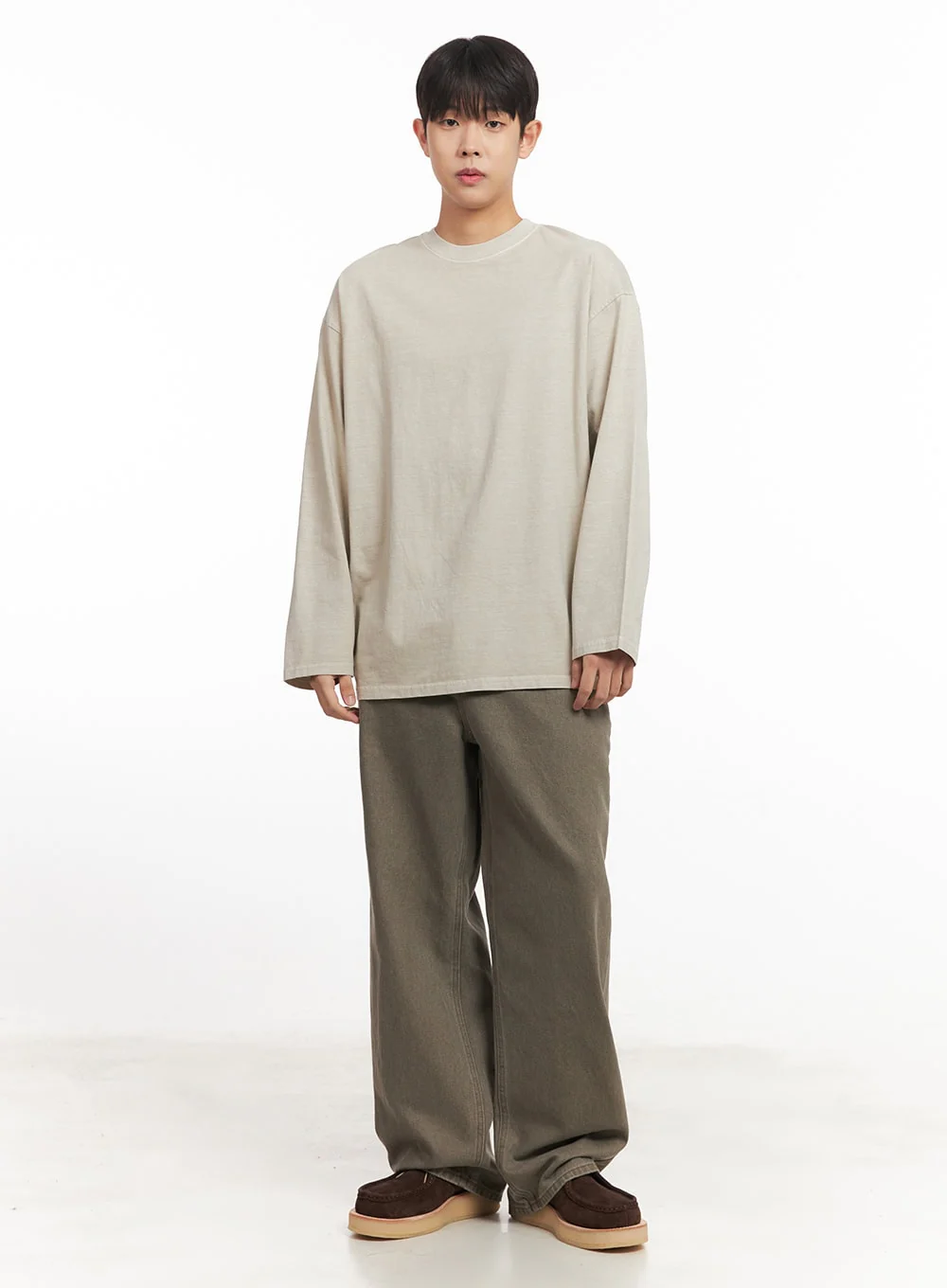 Men's Cotton Washed Wide-Leg Pants IM527 - Image 11