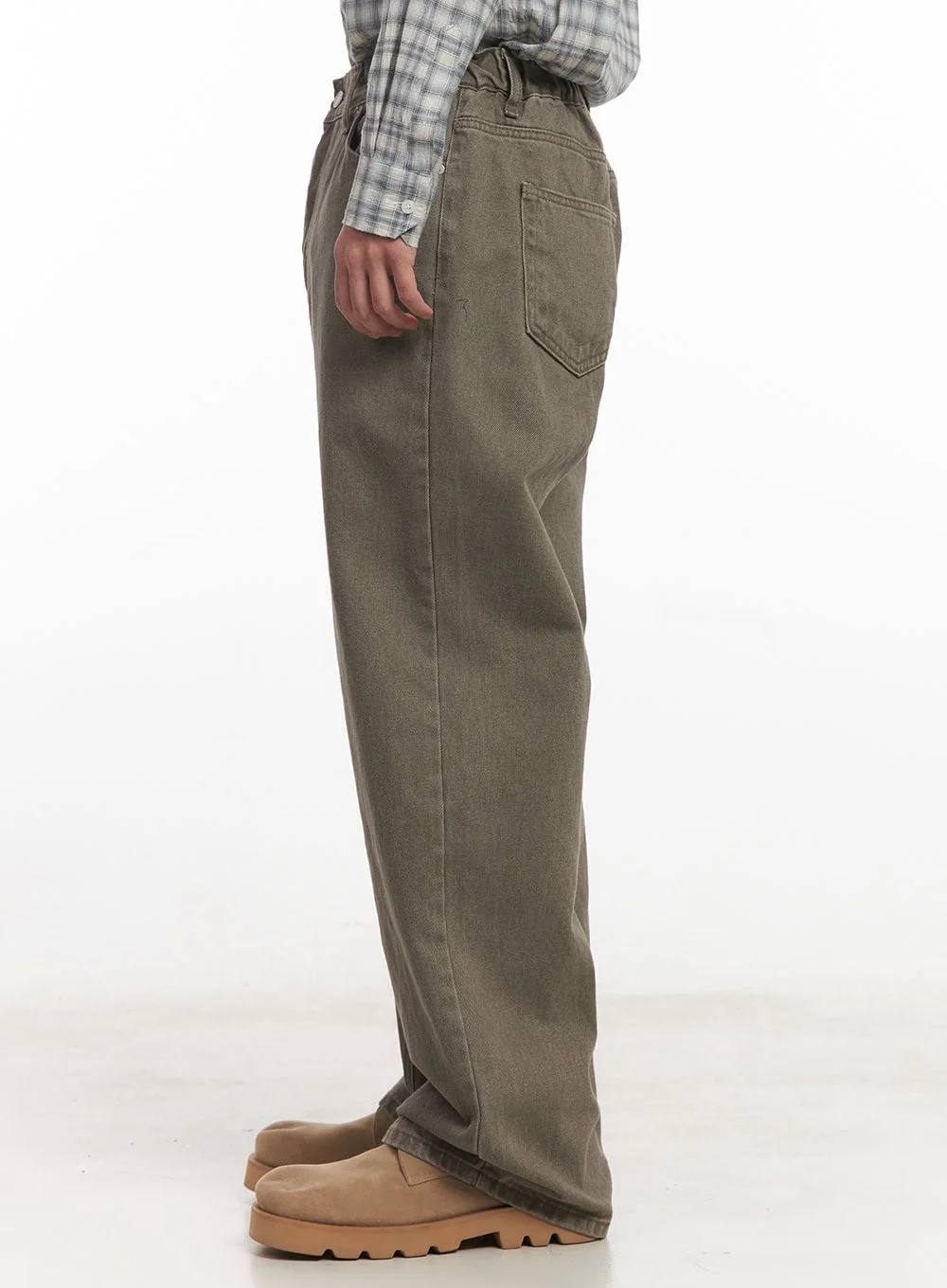Men's Cotton Washed Wide-Leg Pants IM527 - Image 3