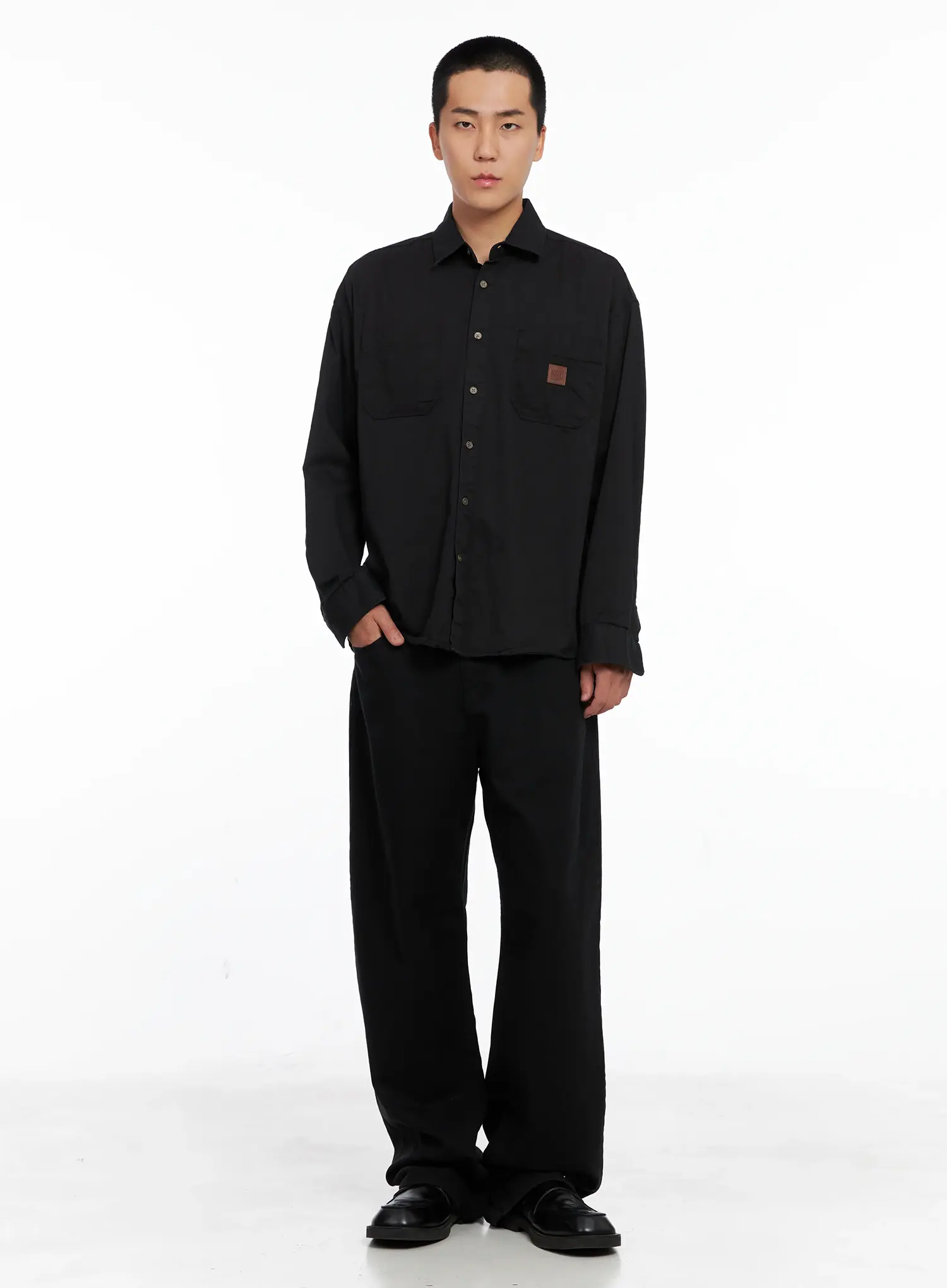 Men's Cozy Cotton Button-Up Shirt IG529 - Image 13