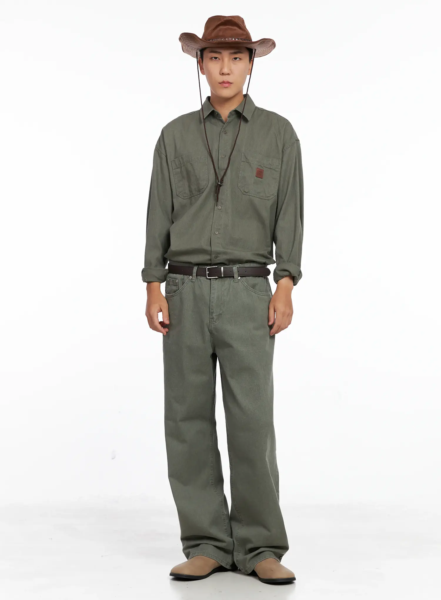 Men's Cozy Cotton Button-Up Shirt IG529 - Image 2