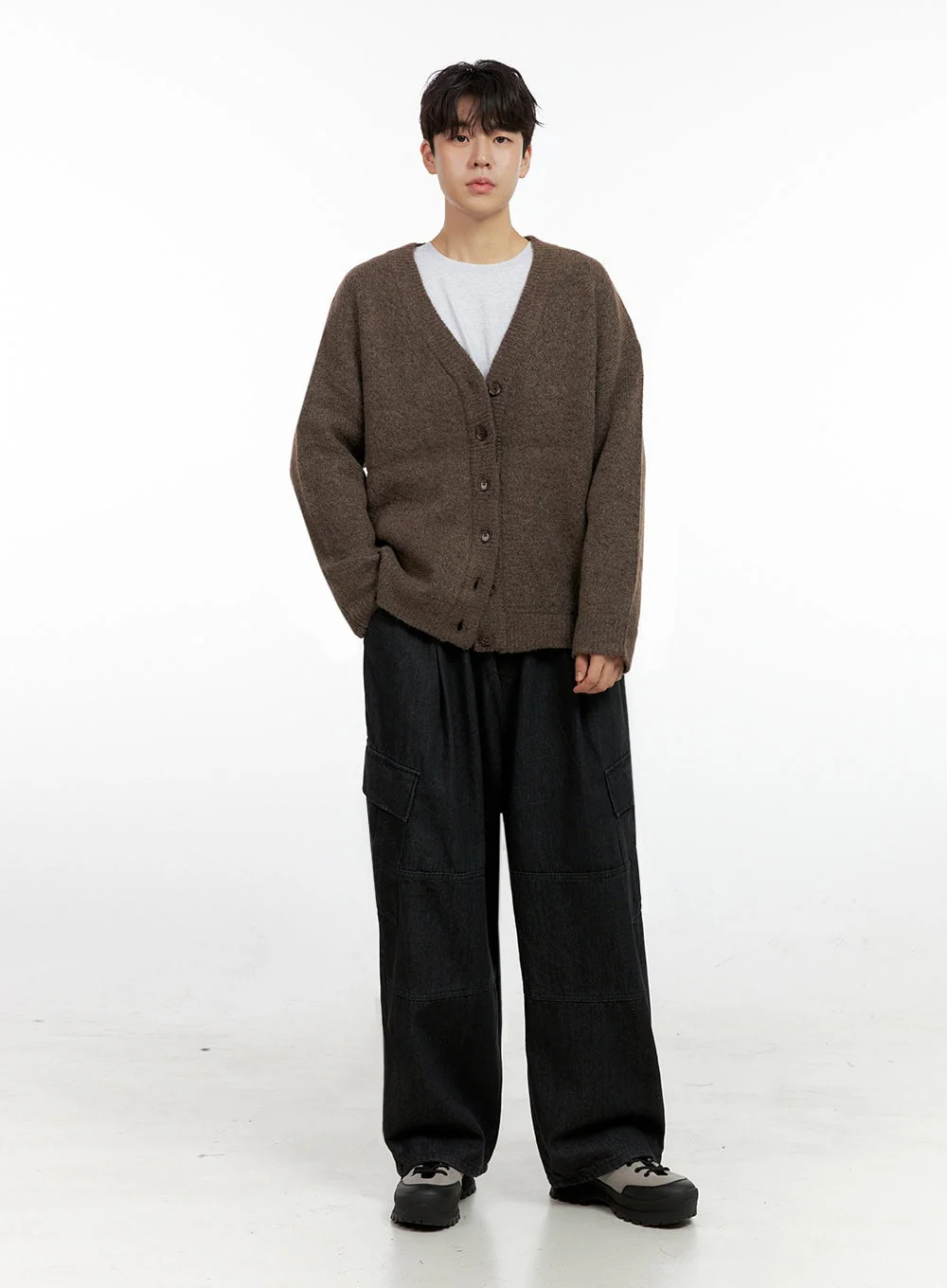 Men's Cozy Cotton Long Sleeve Oversize Tee IN422 - Image 8