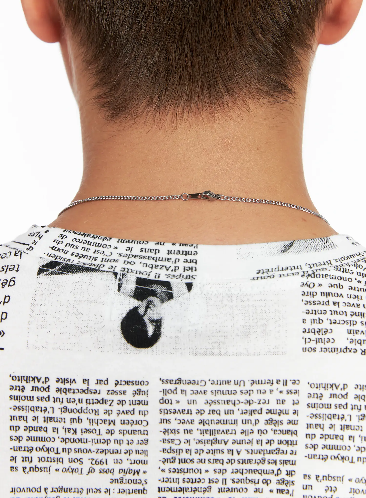 Men's Cross Pendant Chain Necklace IG511 - Image 5