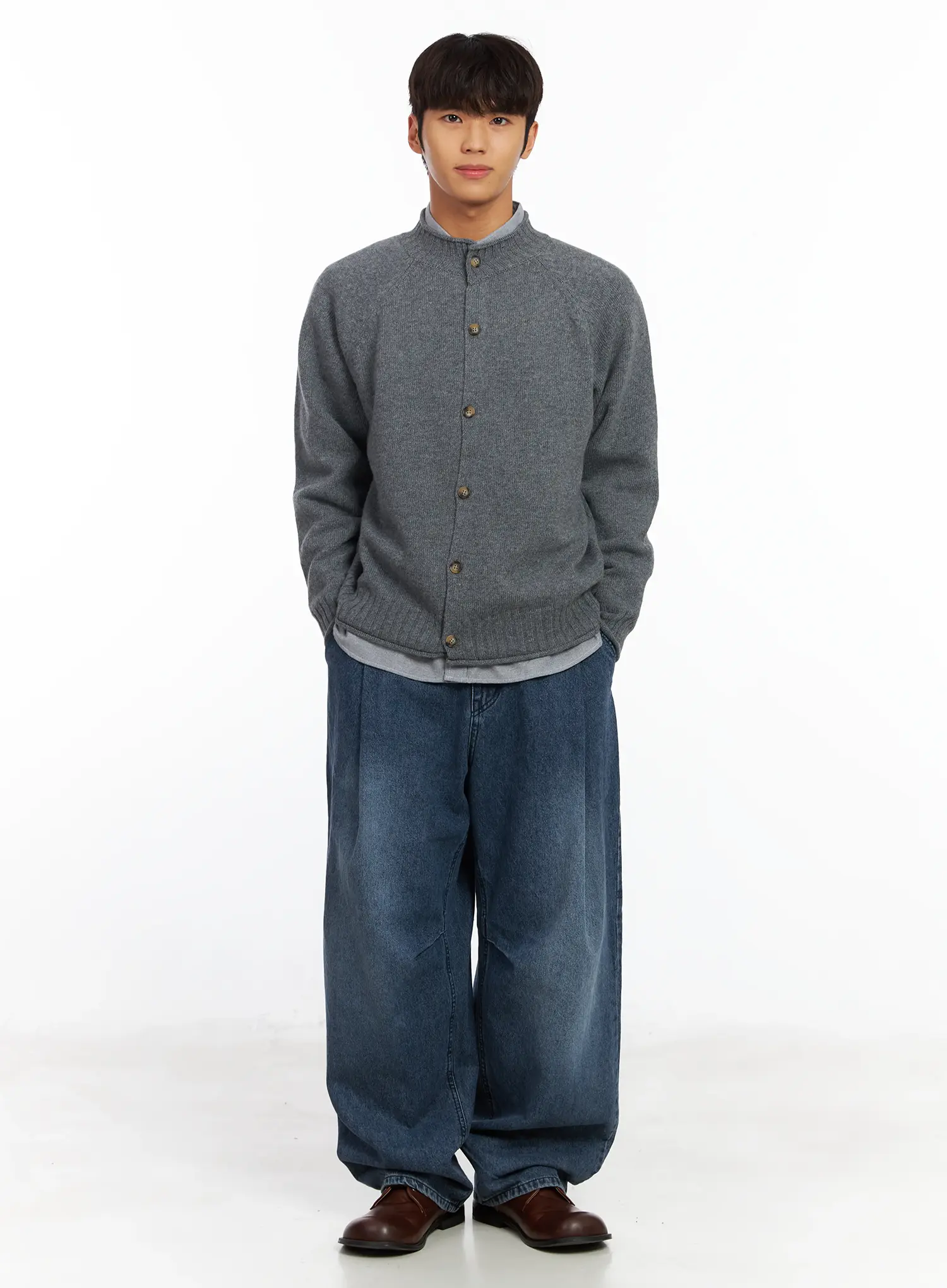 Men's Curved Fit Wide Jeans IF504 - Image 9