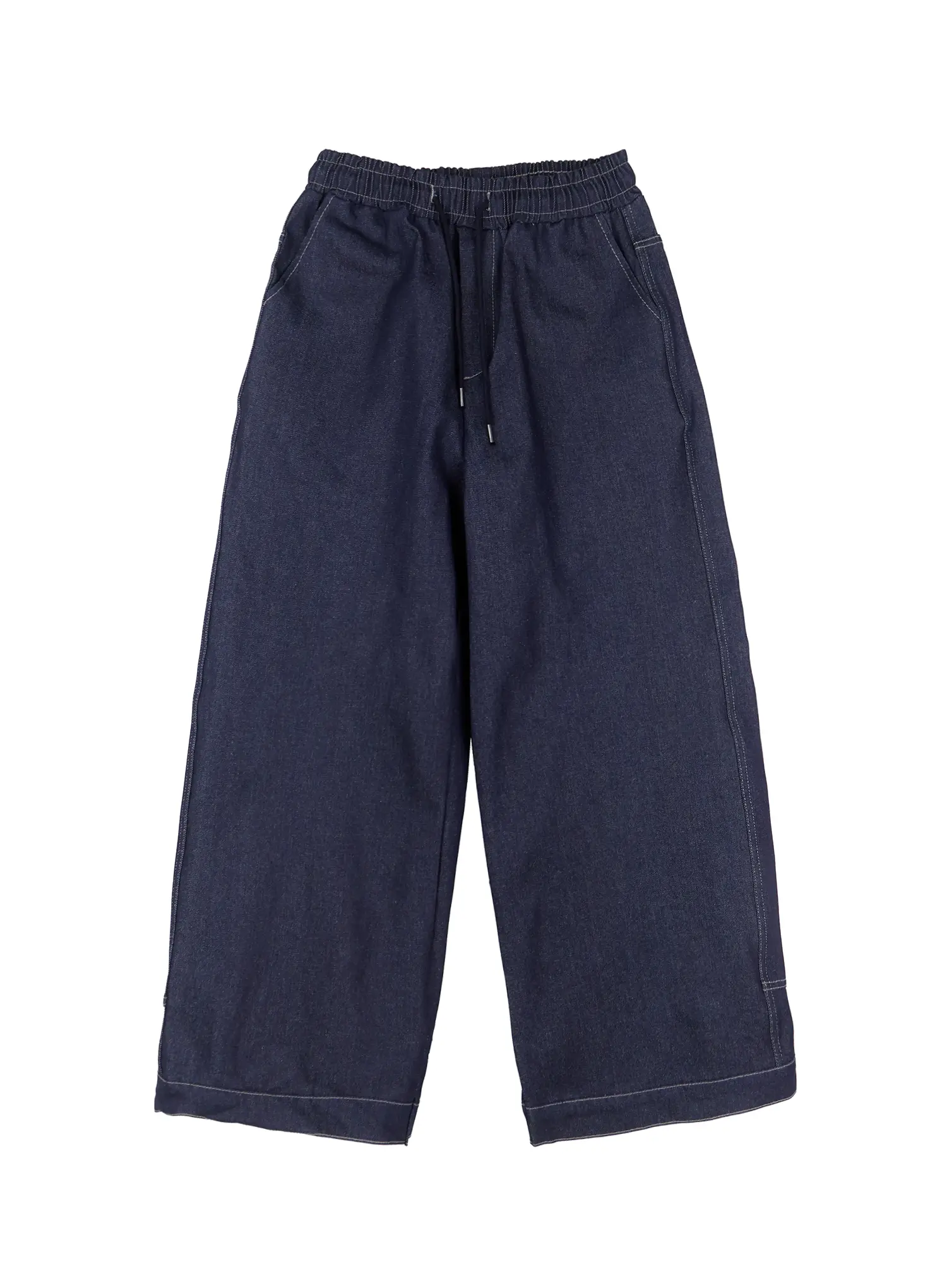 Men's Dark Denim Wide Pants IO516 - Image 18