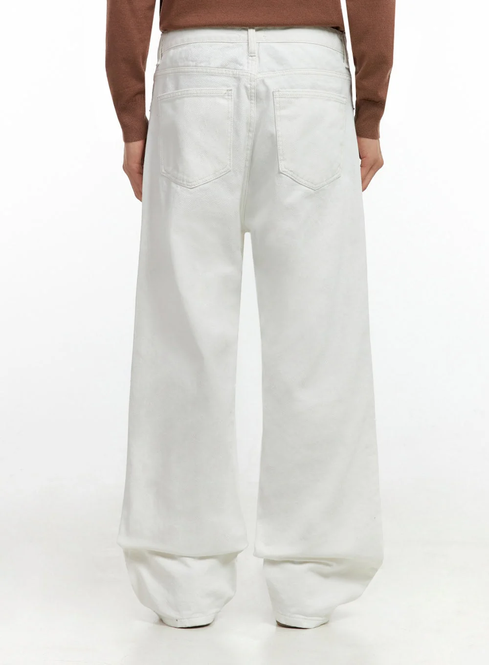 Men's Denim Dream Wide Leg Jeans (White) IN401 - Image 5