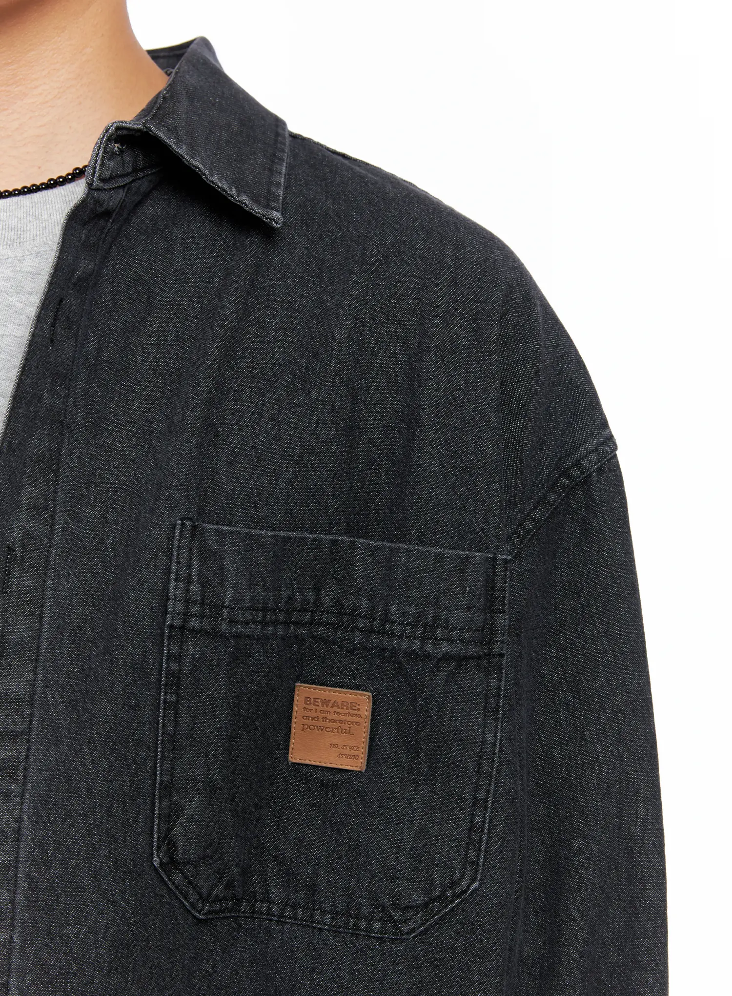 Men's Denim Patch Pocket Shirt IS510 - Image 12