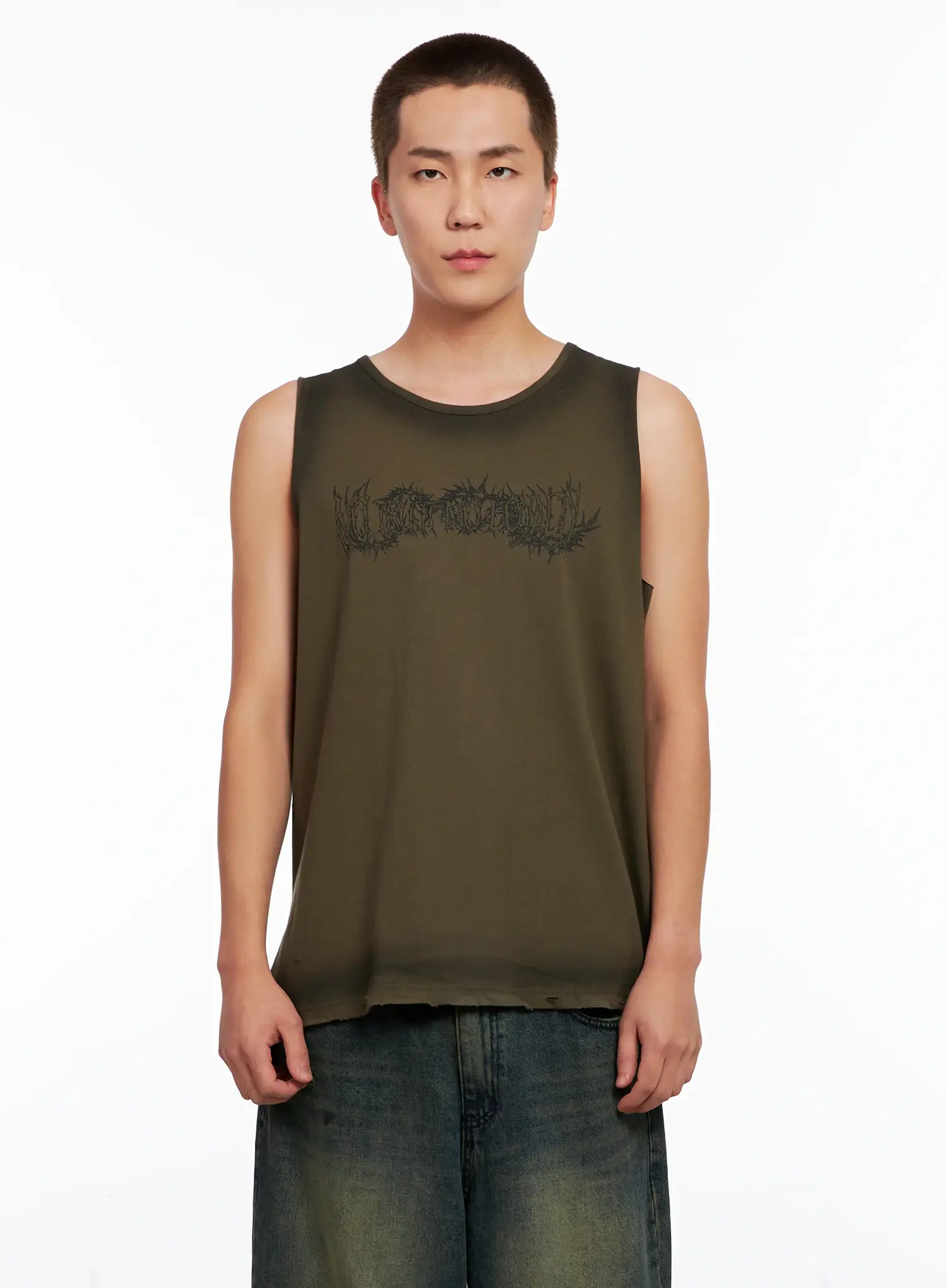 Men's Distressed Muscle Tee IG508 - Image 14