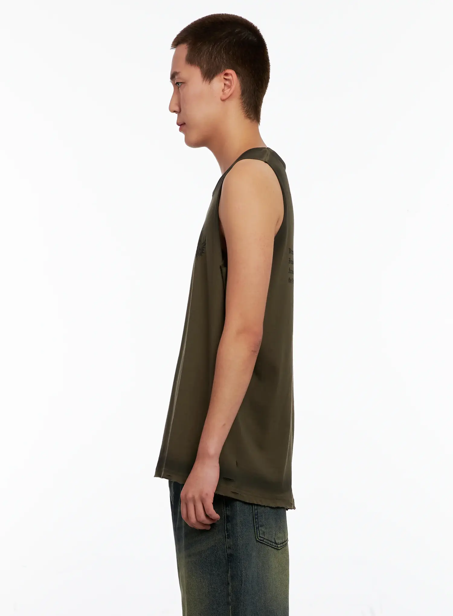 Men's Distressed Muscle Tee IG508 - Image 5