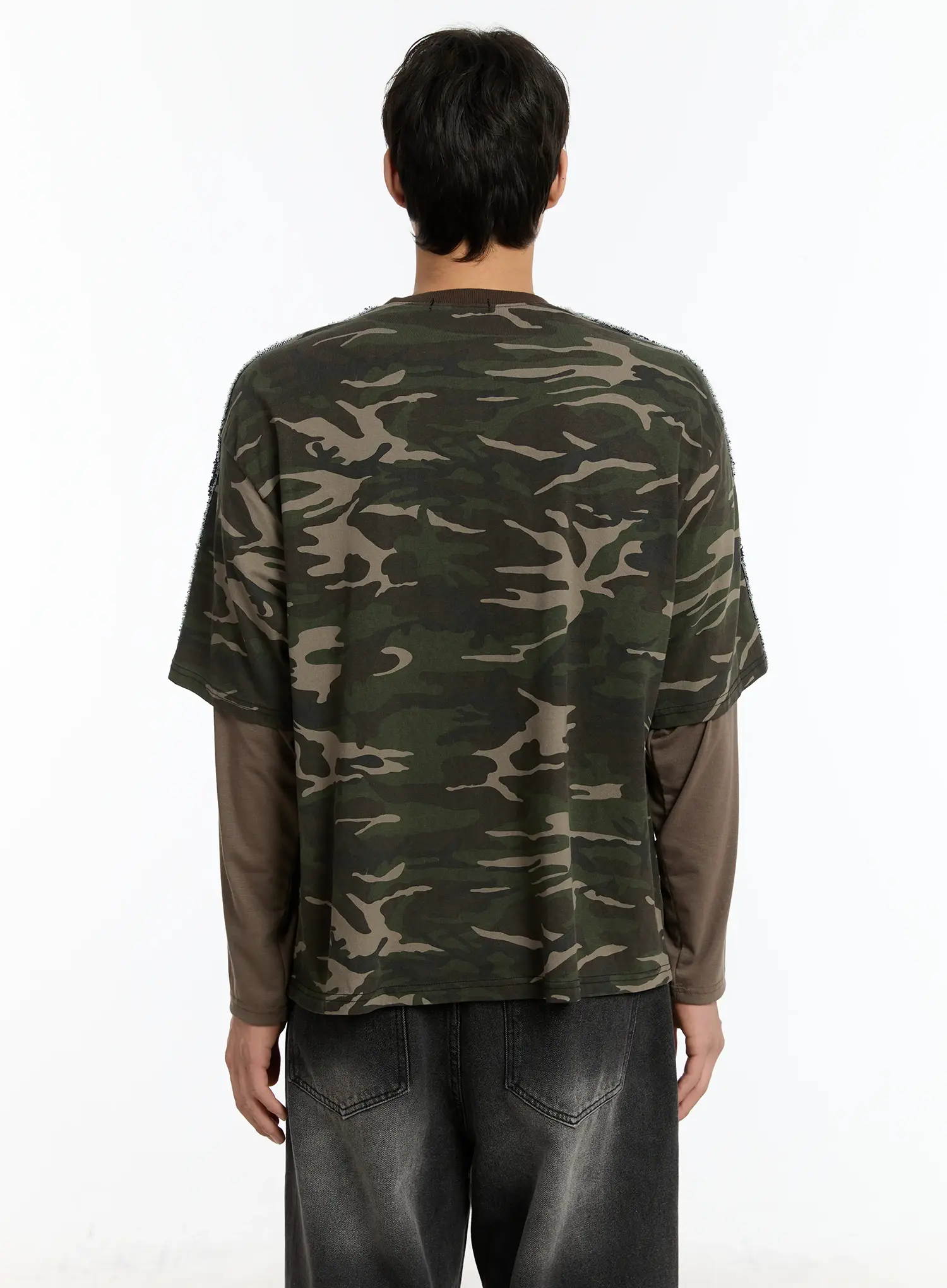 Men's Double Layer Camo Long Sleeve Tee IM502 - Image 5