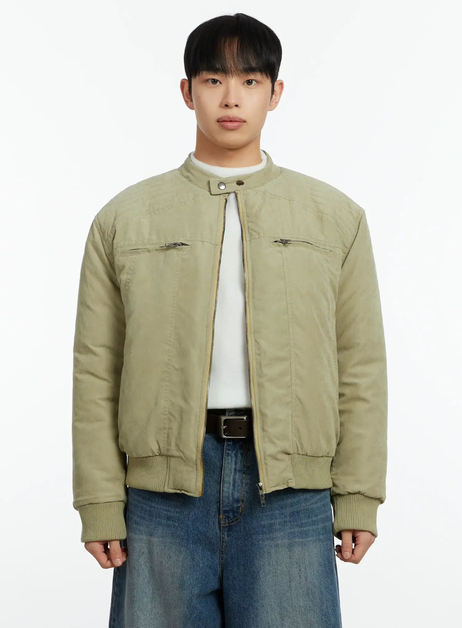 Men's Double Zip Rider Bomber Jacket IF511 - Image 10