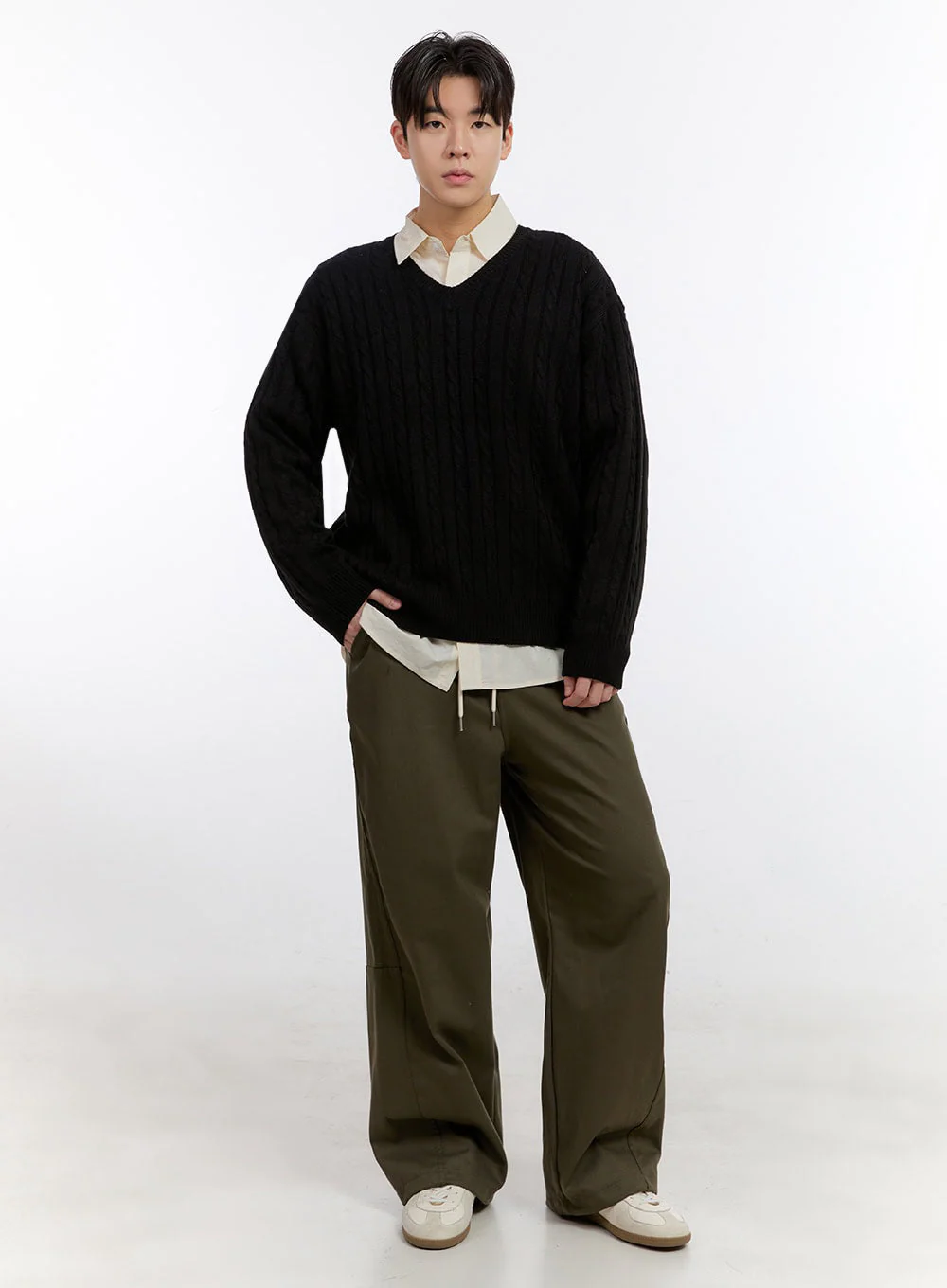 Men's Essential Collared Shirt IF528 - Image 11