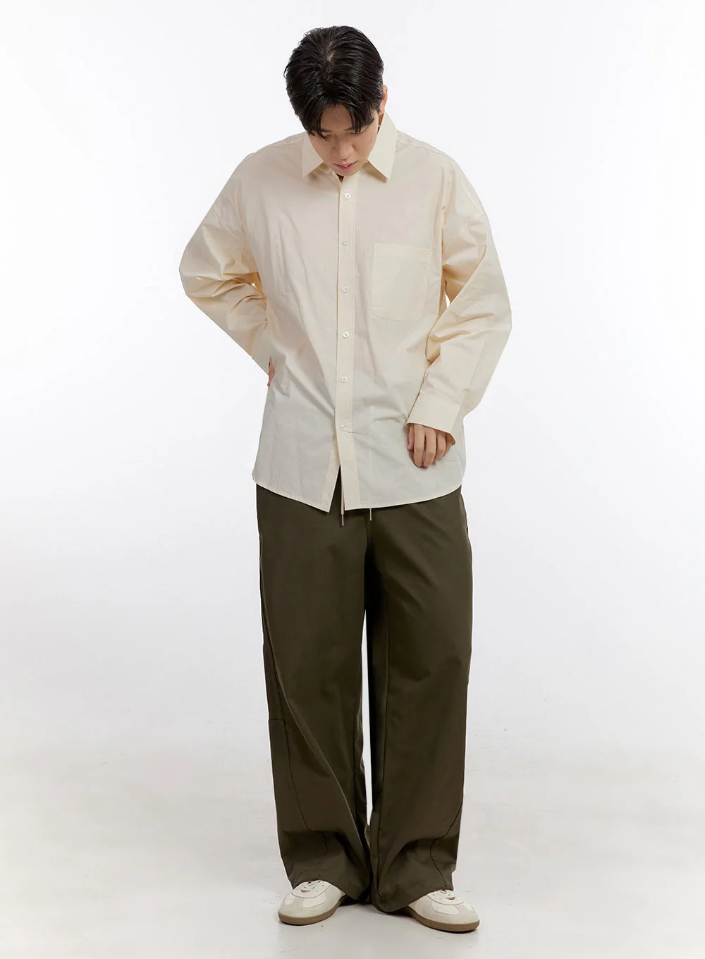 Men's Essential Collared Shirt IF528 - Image 2
