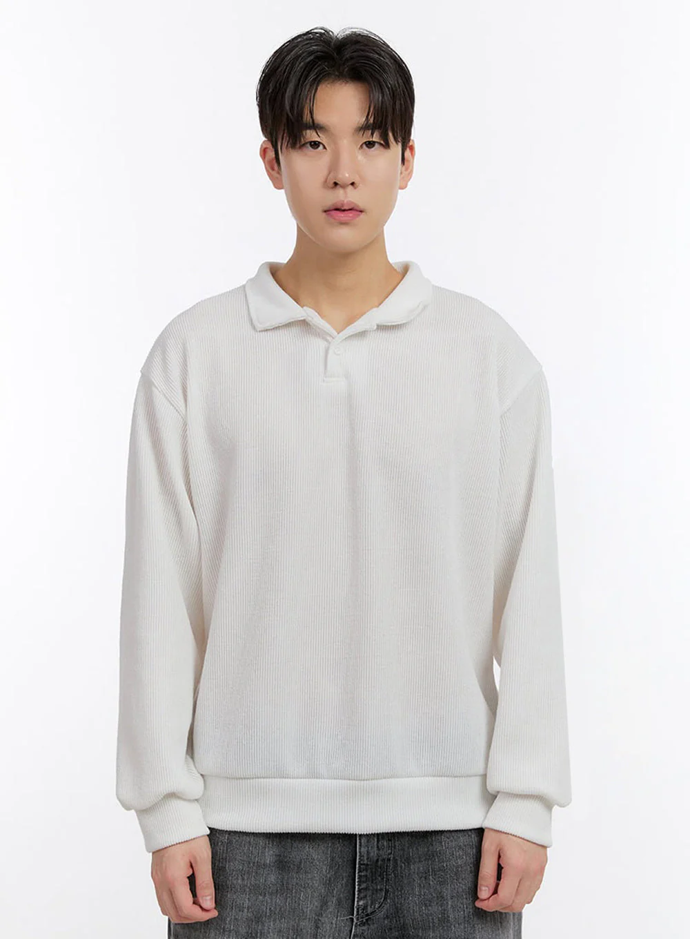 Men's Essential Collared Sweatshirt IM525 - Image 11
