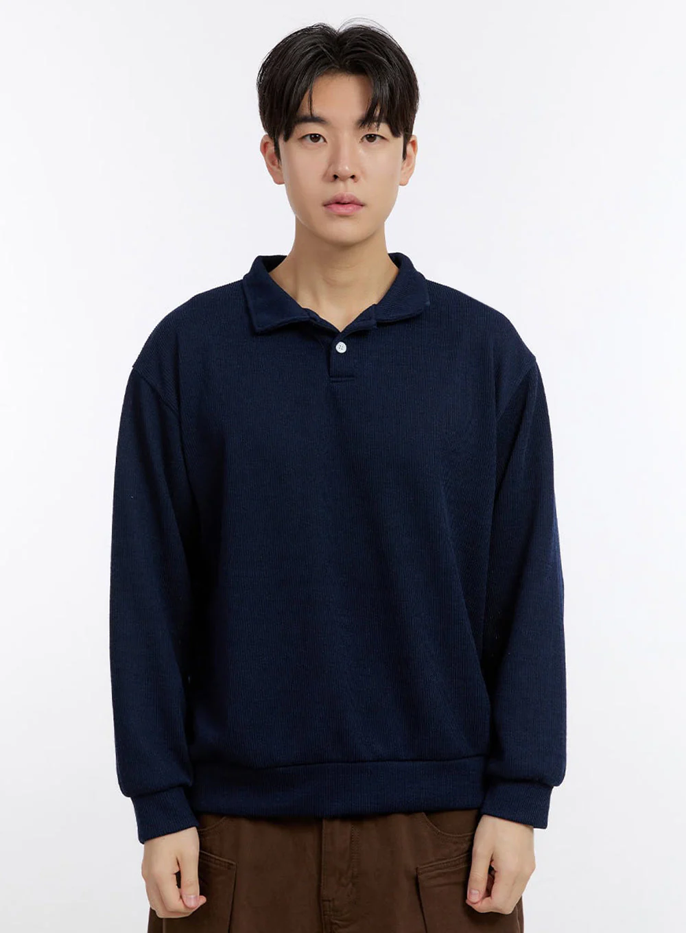 Men's Essential Collared Sweatshirt IM525 - Image 14