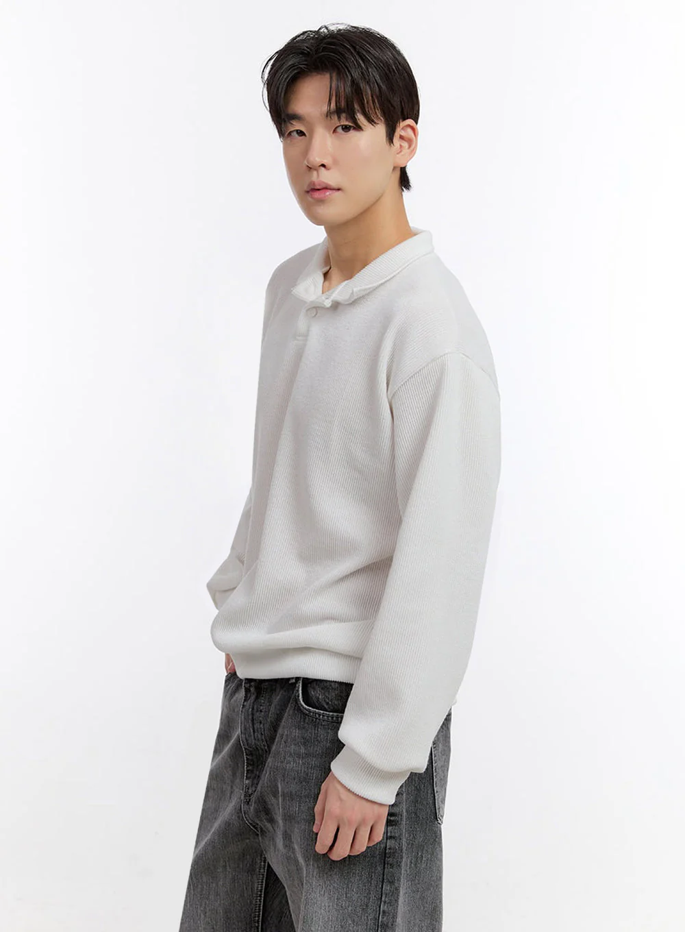 Men's Essential Collared Sweatshirt IM525 - Image 6
