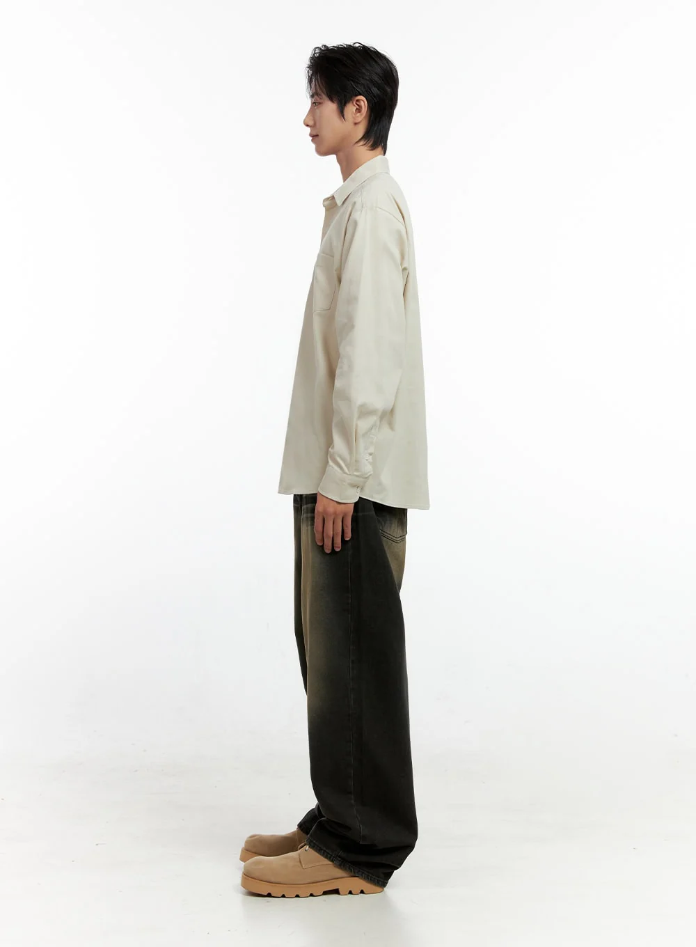 Men's Faded Denim Jeans IN411 - Image 7