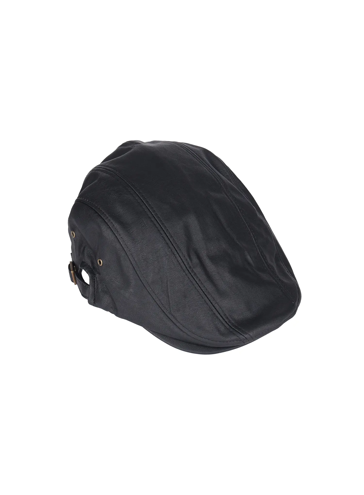 Men's Faux-Leather Newsboy Cap IL514 - Image 8