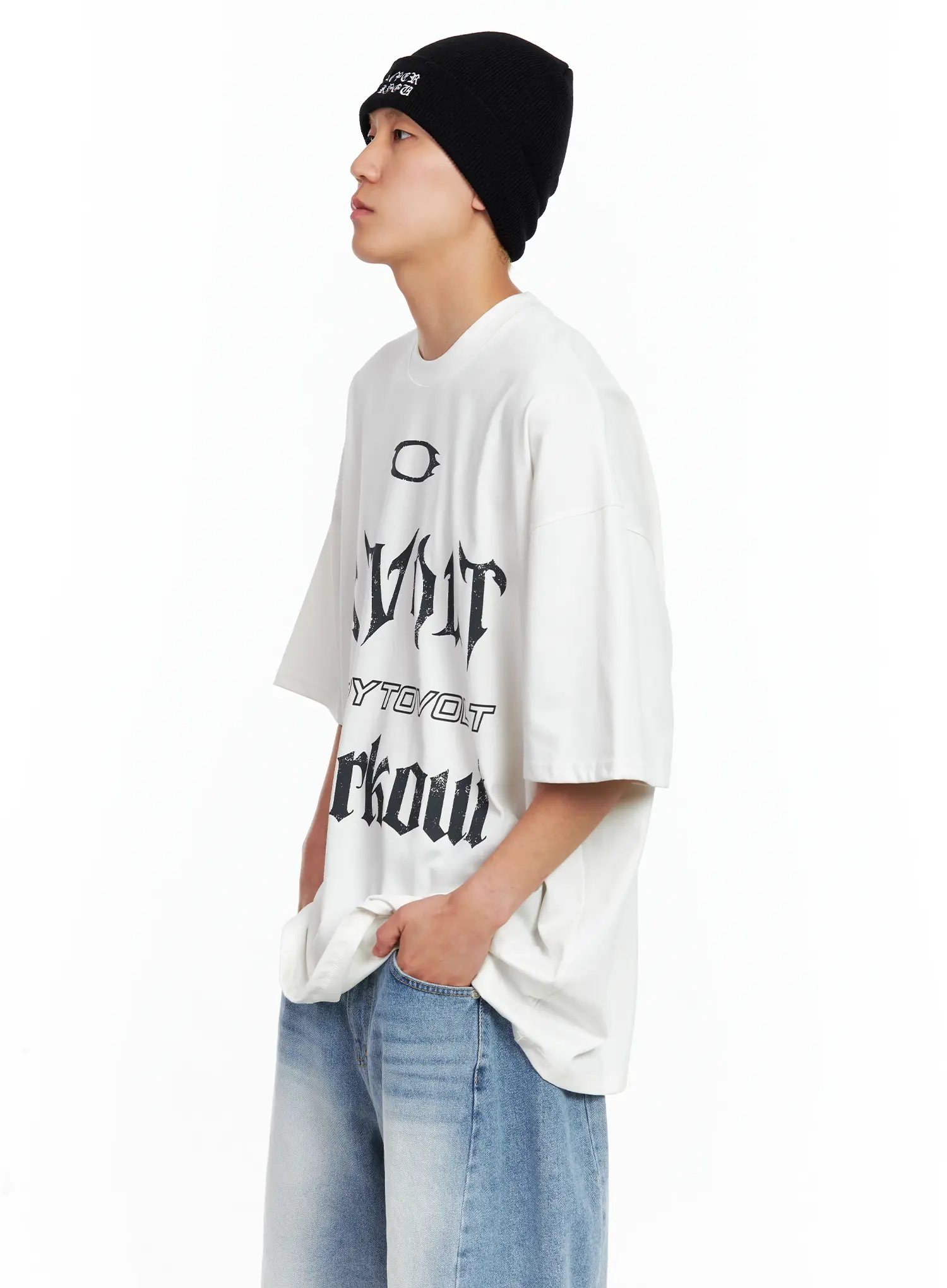 Men's Forever Embroidered Beanie IL514 - Image 4