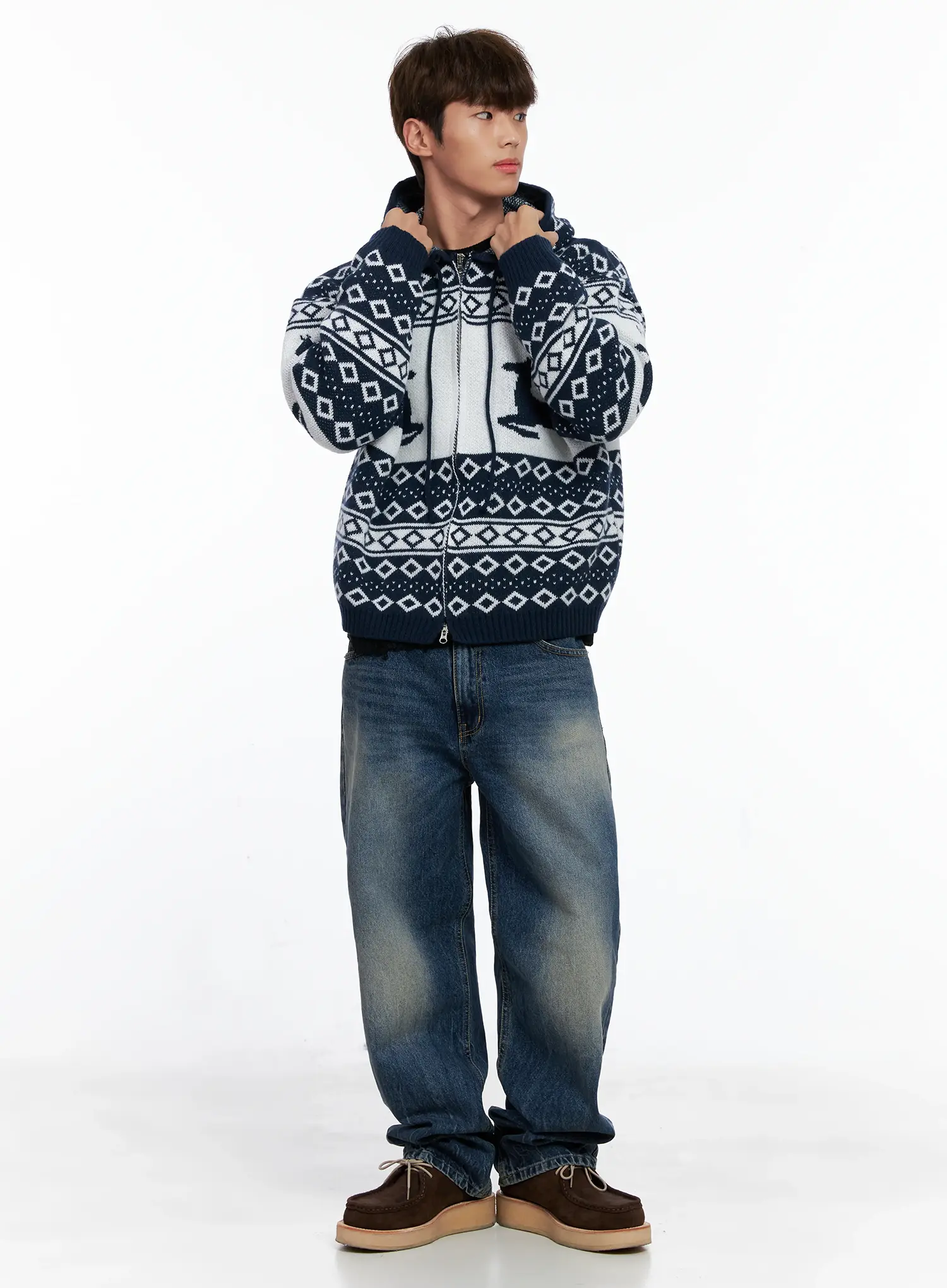 Men's Frost Hooded Knit Zip-Up IO502 - Image 6