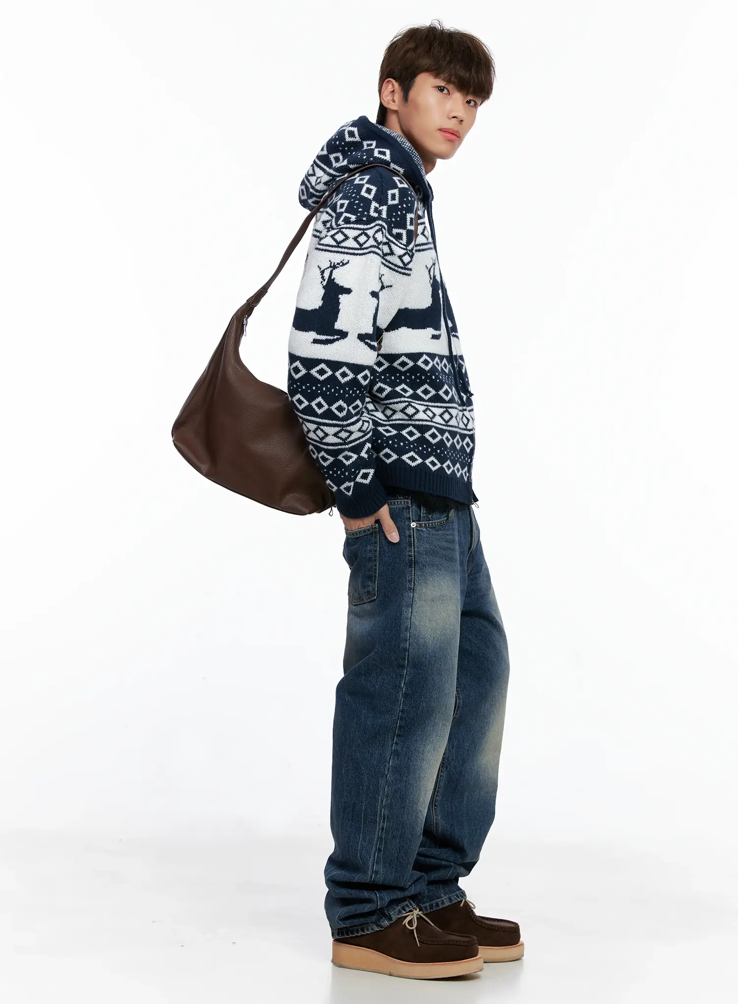 Men's Frost Hooded Knit Zip-Up IO502 - Image 8