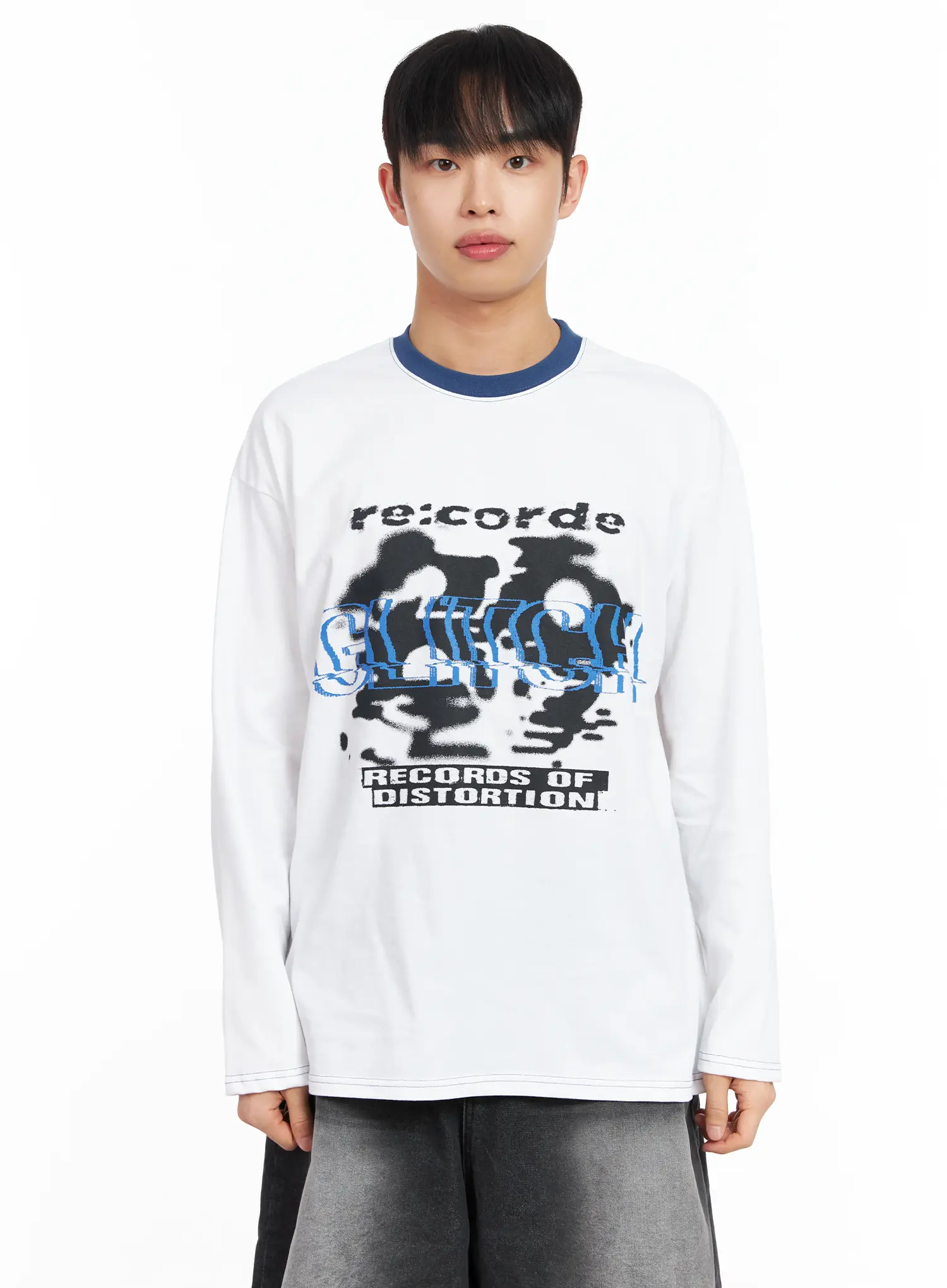 Men's Glitch Graphic Long Sleeve Top IM516 - Image 11