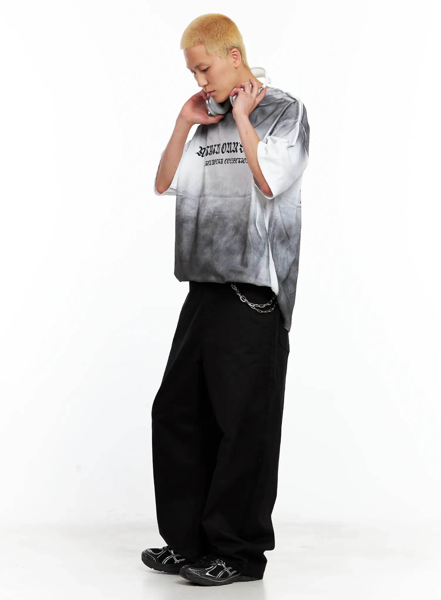 Men's Gradient Graphic Oversized Tee IL511