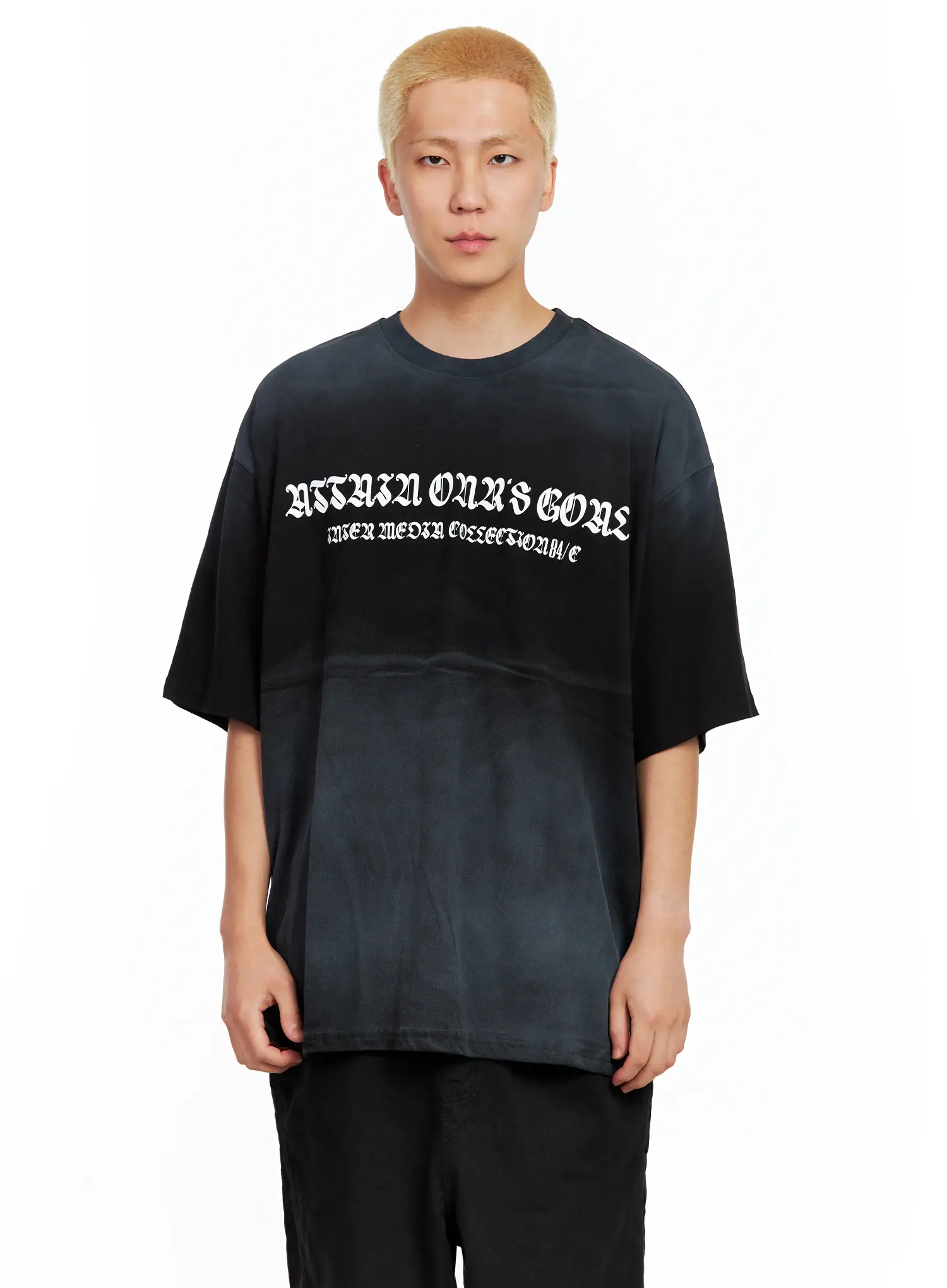 Men's Gradient Graphic Oversized Tee IL511 - Image 14