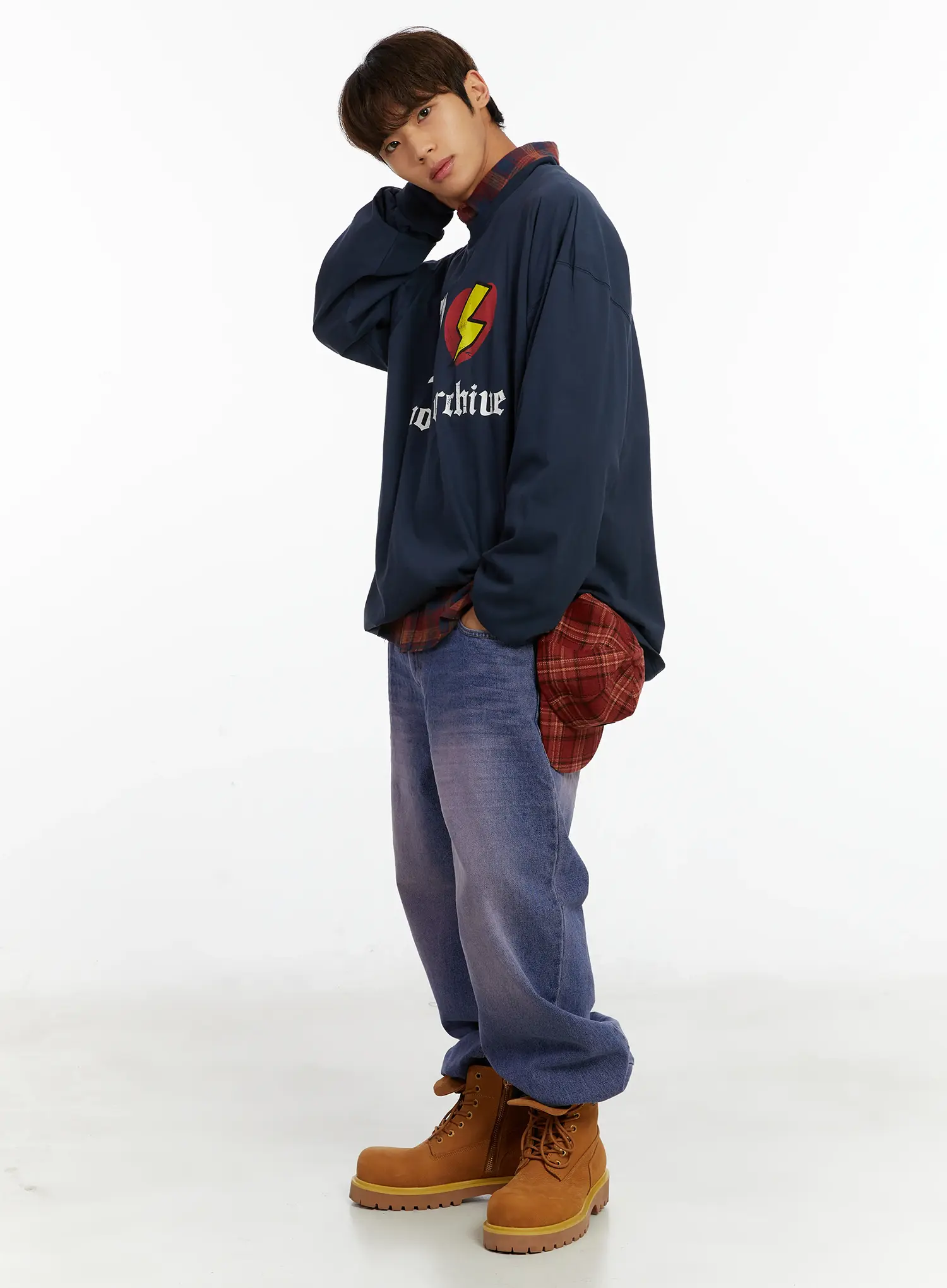 Men's Graphic Bold Oversized Long Sleeve Shirt ID523