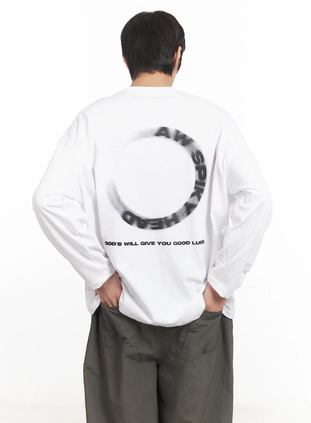 Men's Graphic Cotton Long Sleeve Shirt IA510 - Image 5