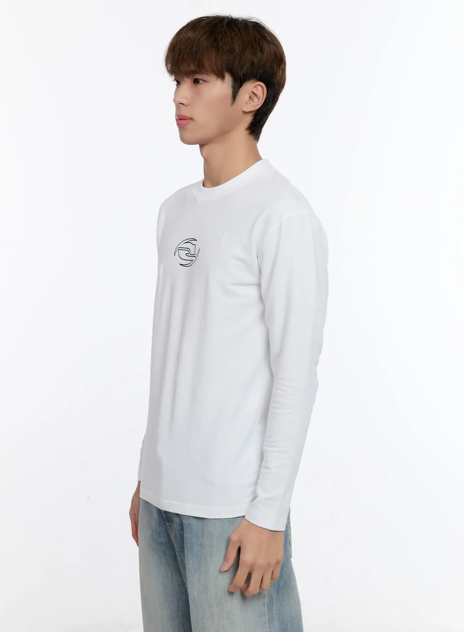 Men's Graphic Fitted Long Sleeve Top IN512 - Image 4