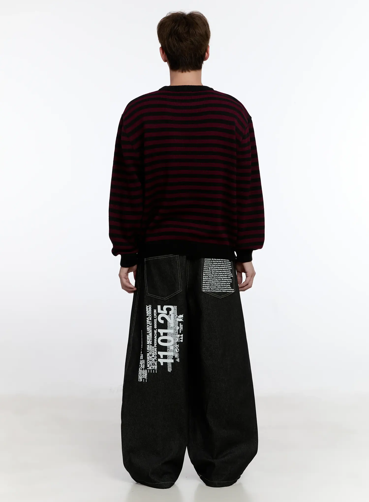 Men's Graphic Jeans (Black) IS529 - Image 12