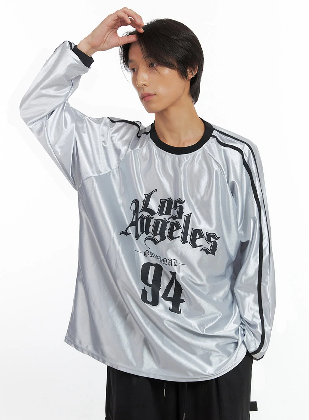 Men's Graphic Jersey Long Sleeve T-Shirt IO402