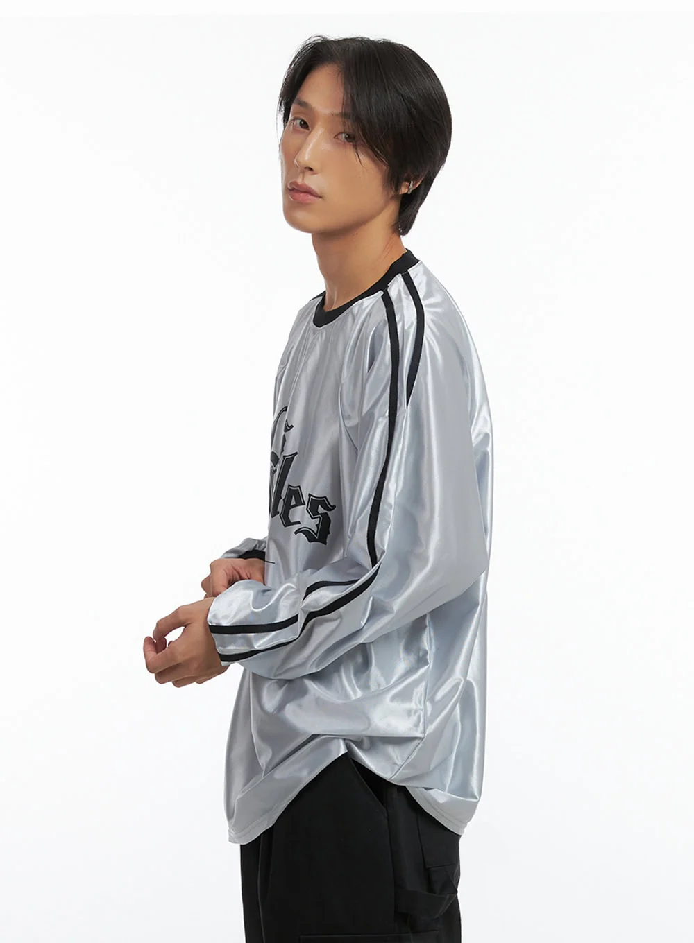 Men's Graphic Jersey Long Sleeve T-Shirt IO402 - Image 5