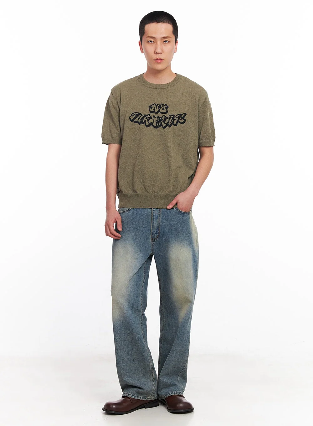 Men's Graphic Knit Tee IU512 - Image 7