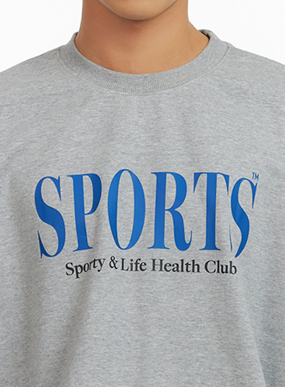 Men's Graphic Lettering Crewneck Sweatshirt (Gray) IU414 - Image 2