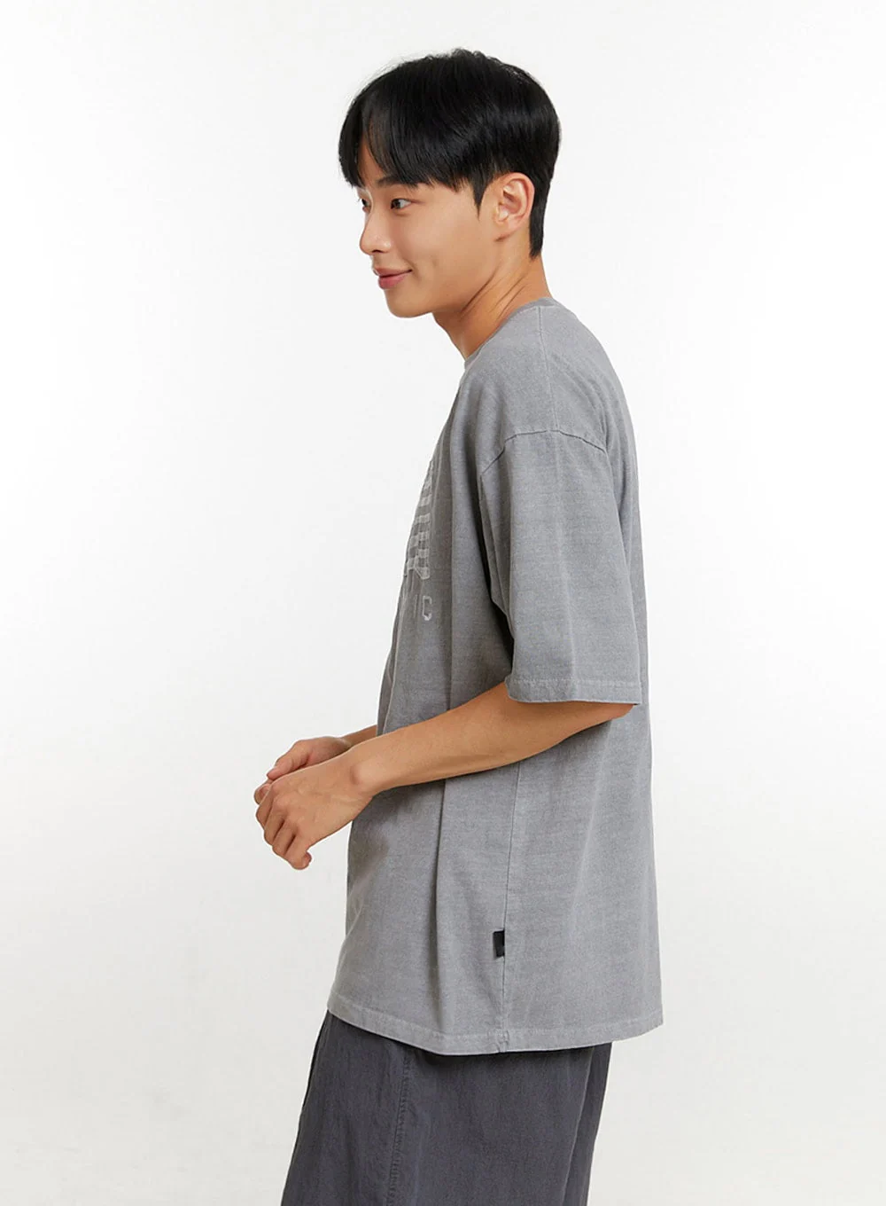 Men's Graphic Lettering T-Shirt IU427 - Image 5