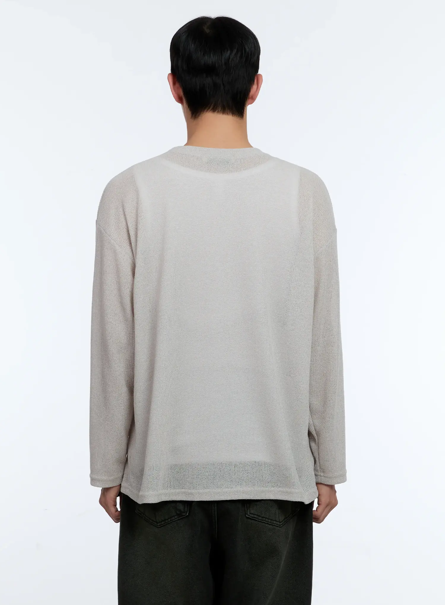 Men's Graphic Linen Long-Sleeve Tee IL515 - Image 6