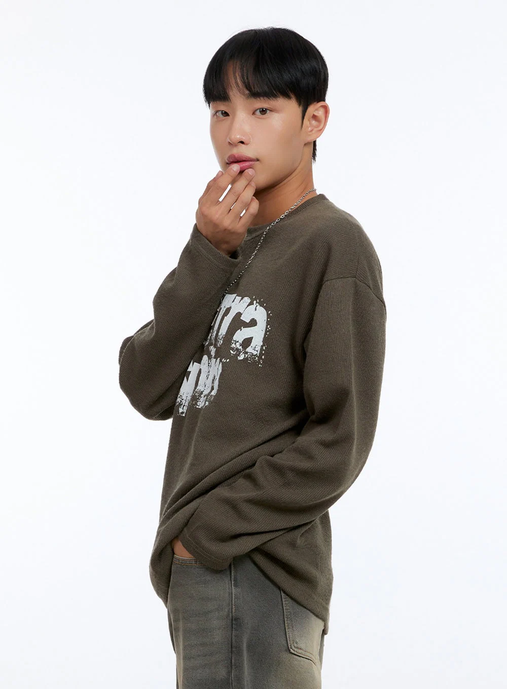Men's Graphic Long Sleeve Top IG422 - Image 5