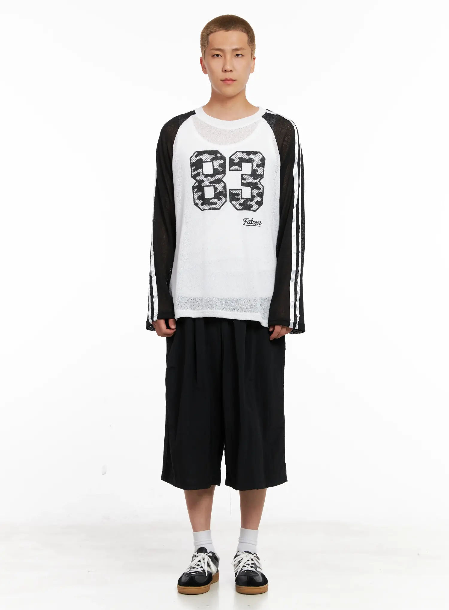 Men's Graphic Mesh Long-Sleeve Tee IL521 - Image 3