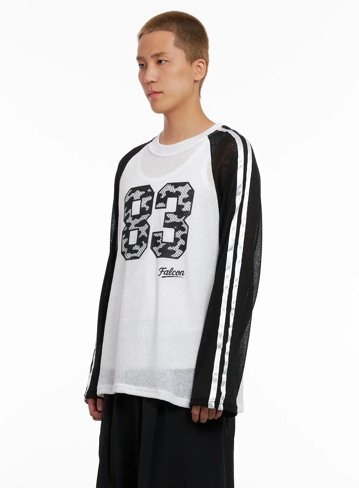 Men's Graphic Mesh Long-Sleeve Tee IL521 - Image 4