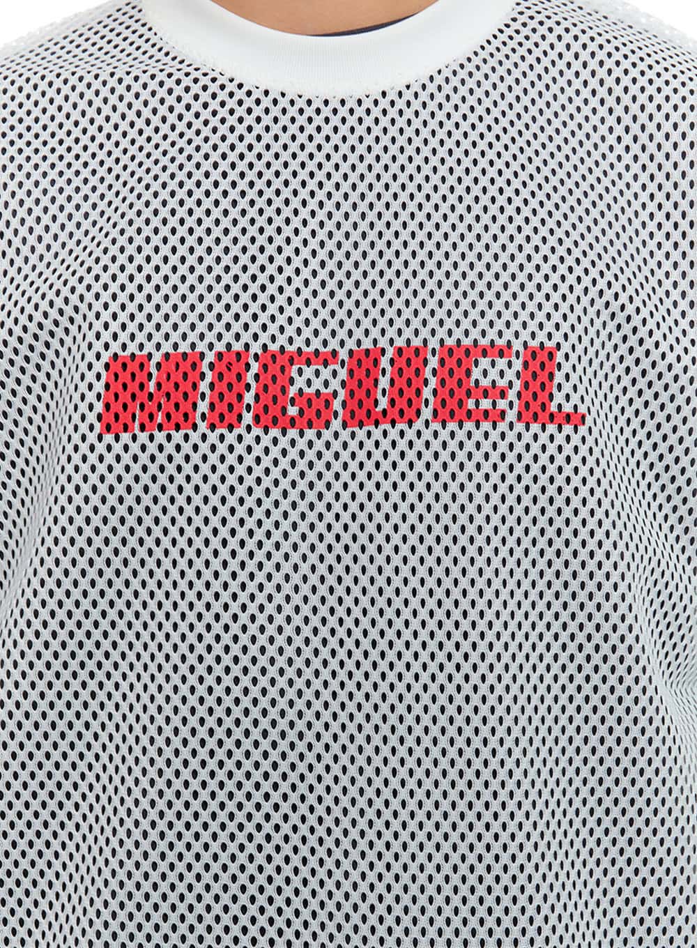 Men's Graphic Oversize Mesh T-shirt IG409 - Image 2