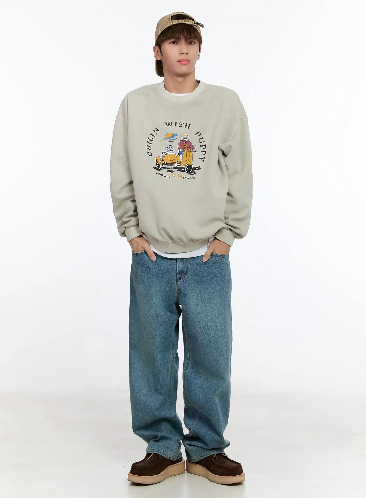 Men's Graphic Pigment Sweatshirt IN512 - Image 8