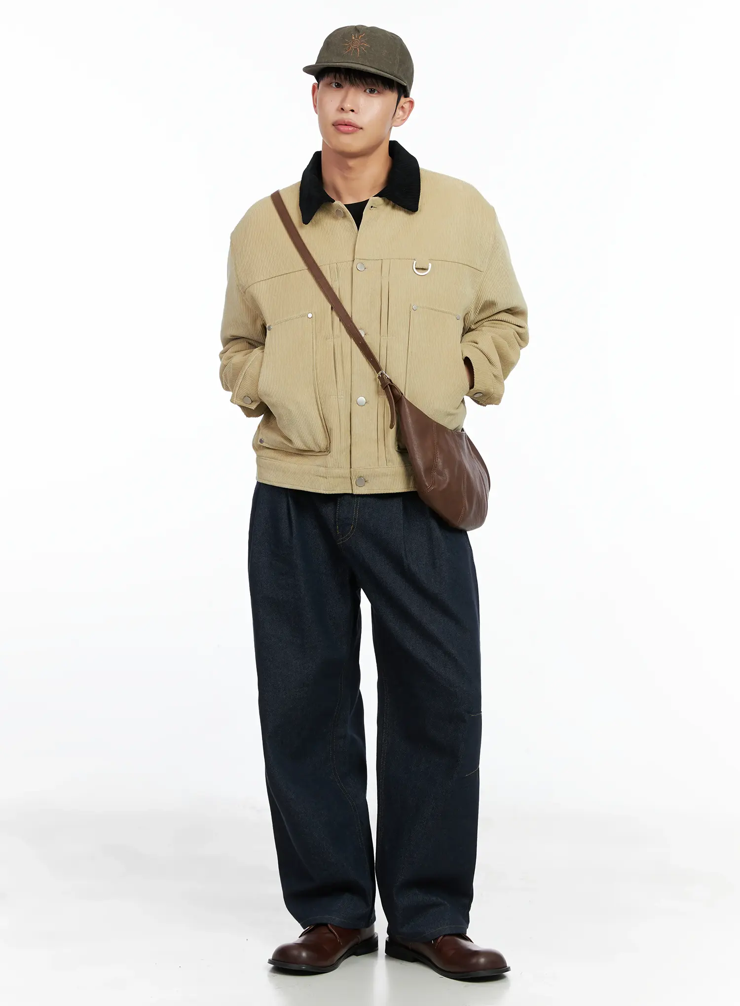 Men's Graphic Pocket Jeans (Dark Blue) IN518 - Image 3