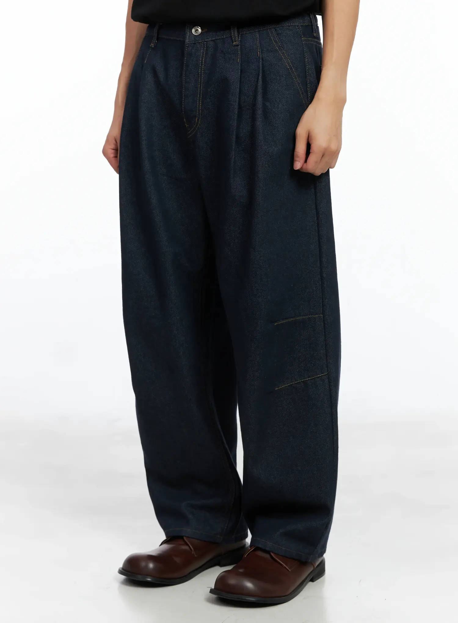 Men's Graphic Pocket Jeans (Dark Blue) IN518 - Image 5