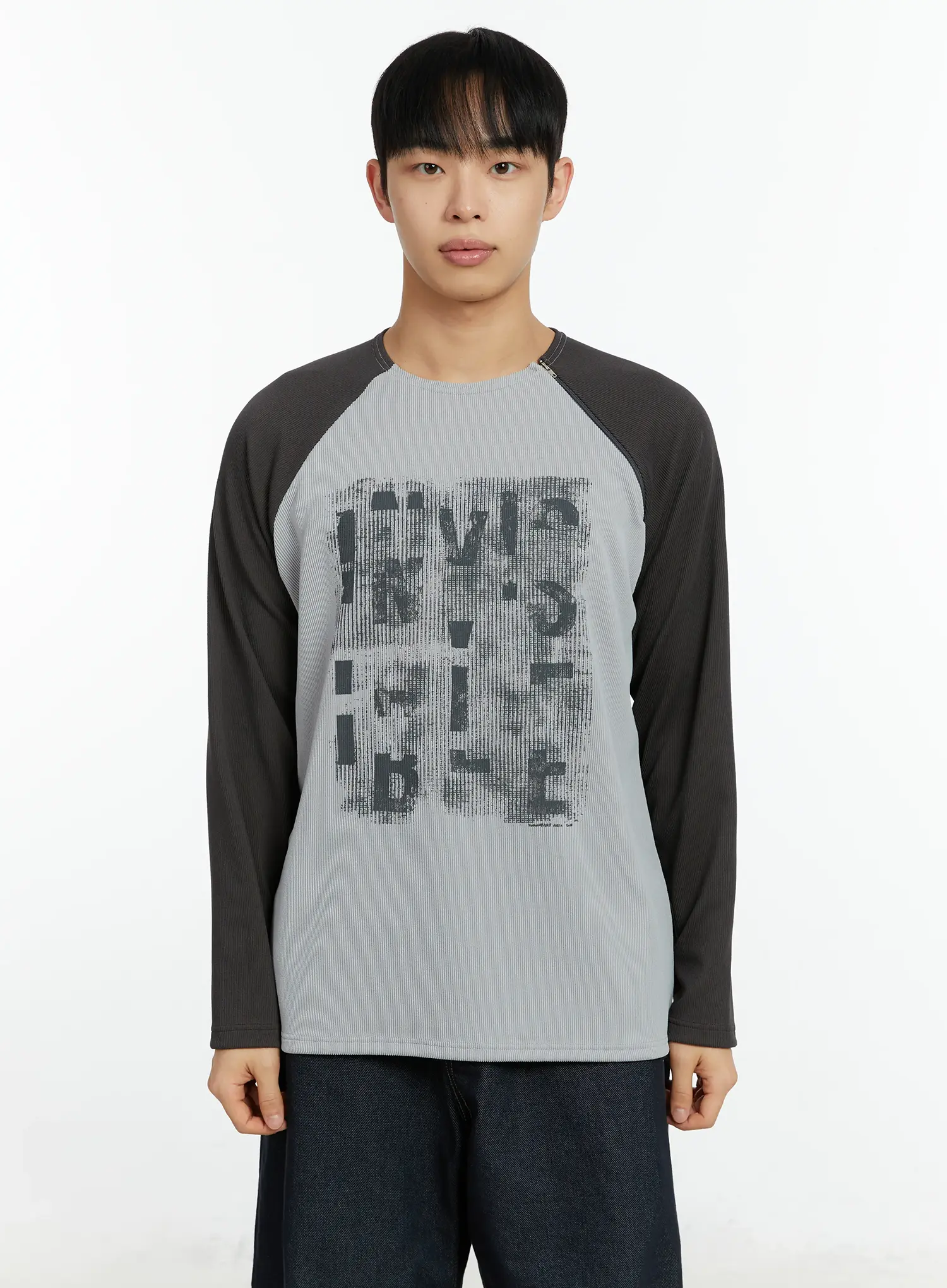 Men's Graphic Print Ribbed Long Sleeve Top IF510 - Image 10