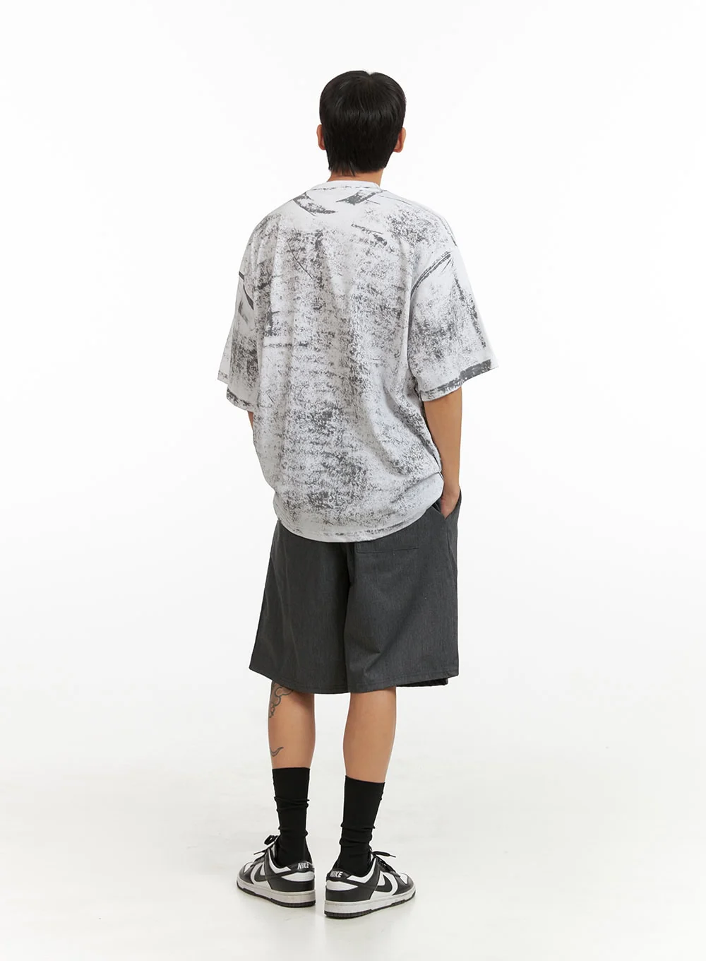 Men's Graphic Round Neck Oversized Top IU418 - Image 7